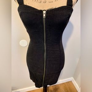 H&M Bodycon Zip Up Mini Dress Size 6
